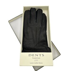 Dents Luxury Leather Gloves Mens Size XL Dark Brown Winter Driving Gloves NIB